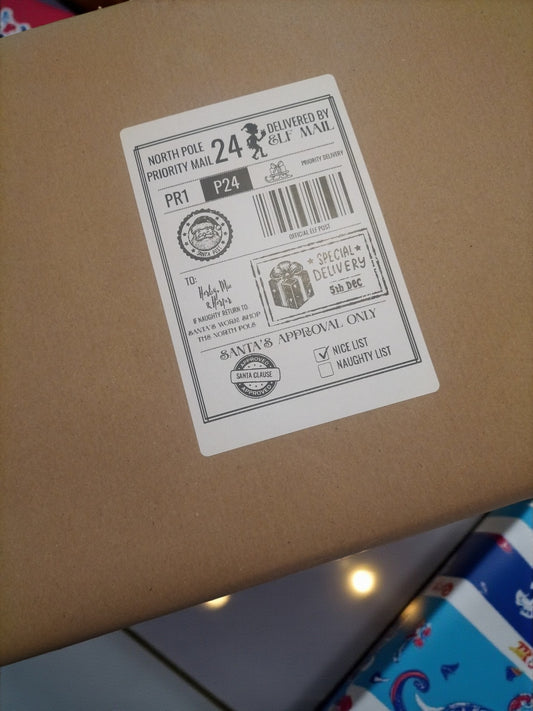 PERSONALISED 4X6 CHRISTMAS GIFT LABELS - pack of 10