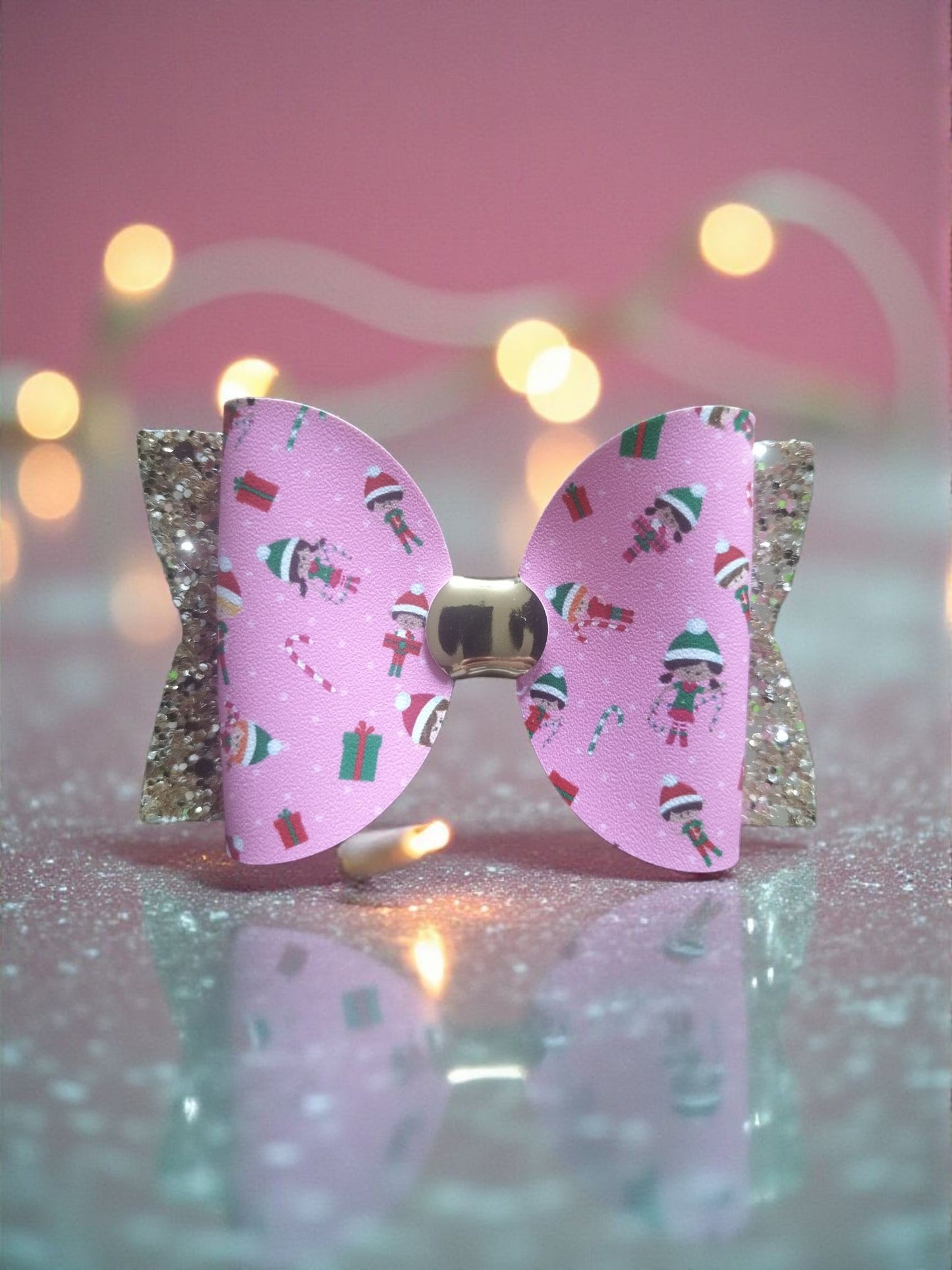Holiday Sparkle Elf Bow