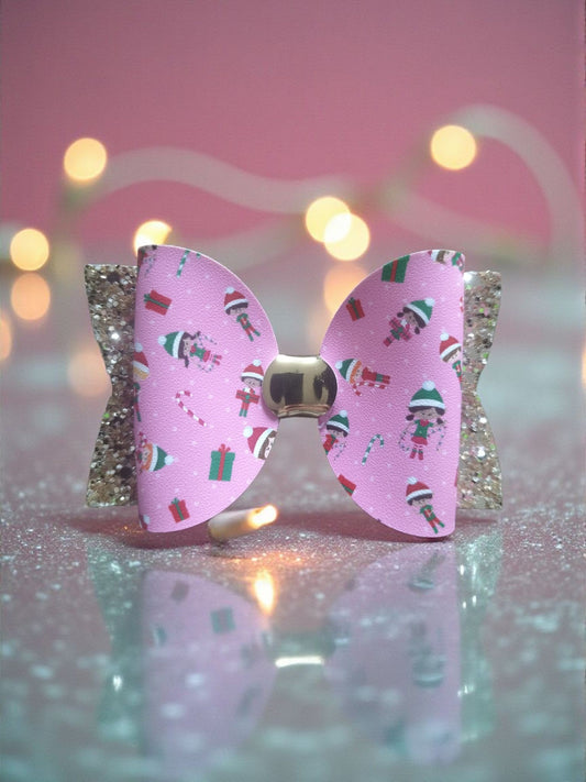 Holiday Sparkle Elf Bow